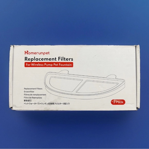 3-Pack Replacement Filters for Homerunpet Wireless Pump Pet Fountain (WF20) - Picture 1 of 3